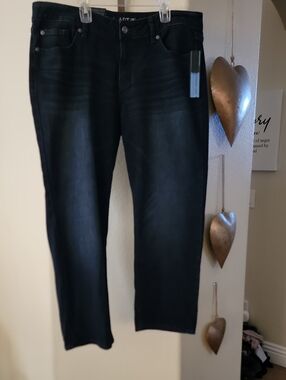APT.9 BOYFRIEND CROP MODERN FIT JEANS Midnight Blue Size 14 NWT